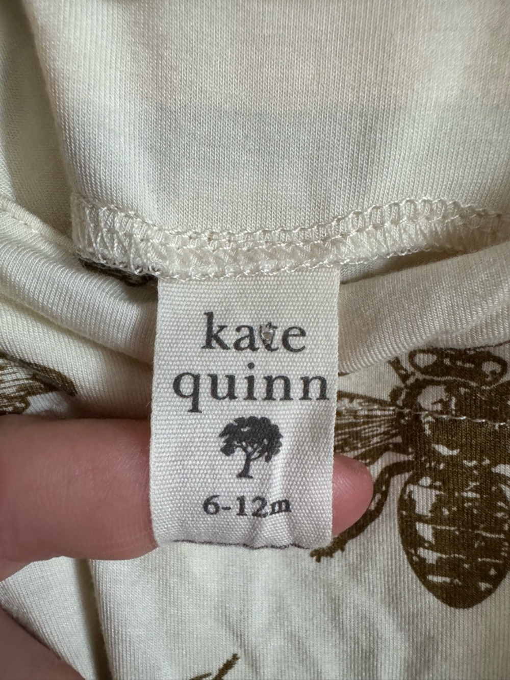 Kate Quinn Bee Print Bamboo Bubble Romper Gender Neutral - Size 6–12 Months - Picture 5 of 7